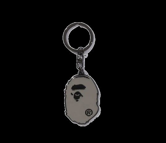 APE HEAD METAL KEYCHAIN BLACK